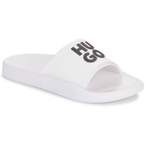 Chaussures Homme Claquettes HUGO Nil_Slid_mdtpu_N Blanc