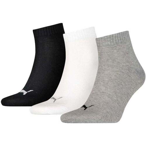 Sous-vêtements Chaussettes de sport Puma UNISEX QUARTER PLAIN 3P Gris