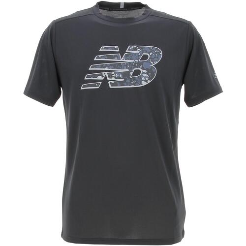 Vêtements Homme T-shirts manches courtes New Balance Graphic core run short sleeve Noir