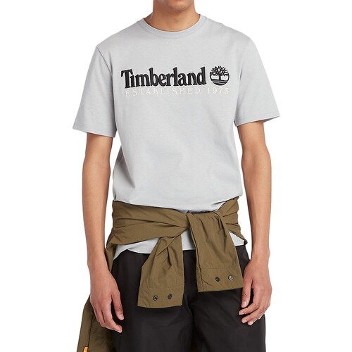 Vêtements Homme T-shirts manches courtes Timberland Tee-Shirt Embroidery Logo Gris