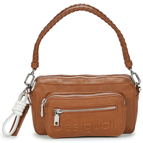 Sacs Femme Sacs porté épaule Desigual HALF LOGO 24 CAMBRIDGE Cognac