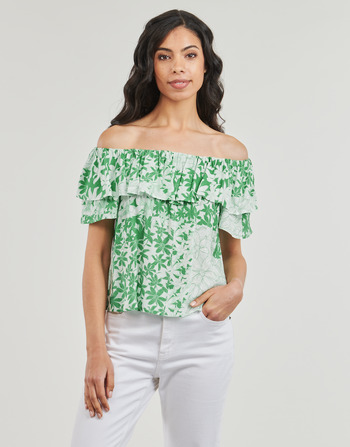 Vêtements Femme Tops / Blouses Desigual BLUS_ANAÏS Blanc / Vert