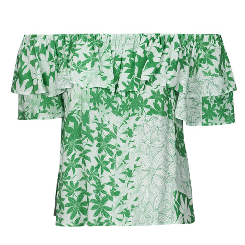 Vêtements Femme Tops / Blouses Desigual BLUS_ANAÏS Blanc / Vert