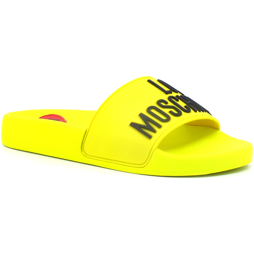 Chaussures Femme Multisport Love Moschino Ciabatta Donna Fluo Giallo Nero JA28052G01GI13400 Jaune