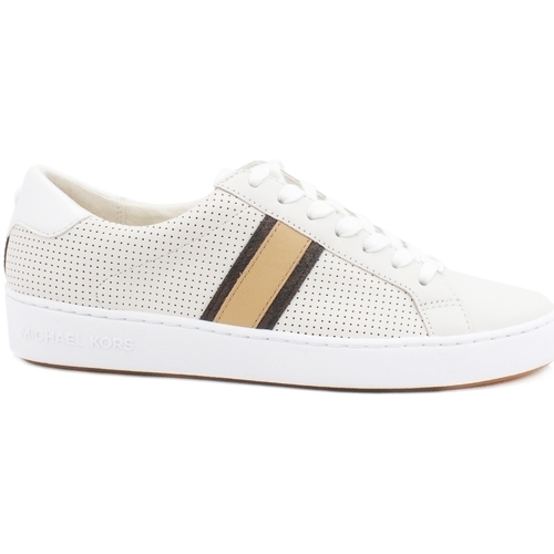 Chaussures Femme Multisport MICHAEL Michael Kors MICHEAL KORS Irving Stripe Lace Up Sneakers Cream 43T0IRFS8L Beige