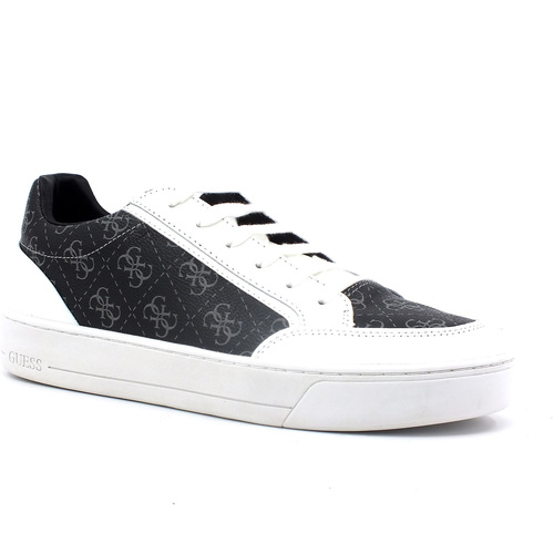 Chaussures Homme Multisport Guess Sneaker Uomo Bicolor White Coal FM7UIIELE12 Noir