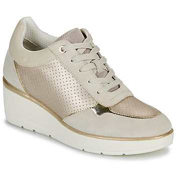 Chaussures Femme Baskets basses Geox ILDE Beige / Doré