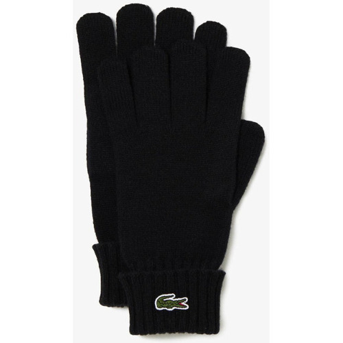 Accessoires textile Homme Gants Lacoste Gants unisexes  noirs en laine Noir