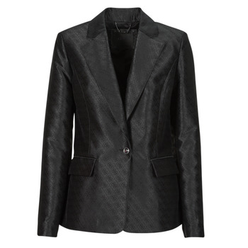 Vêtements Femme Vestes / Blazers Guess DILETTA LOGO BLAZER Noir