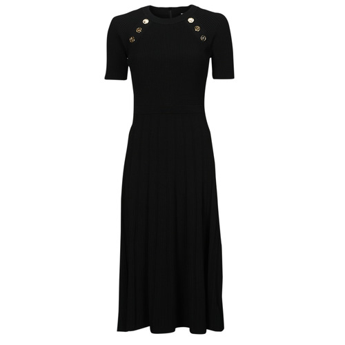 Vêtements Femme Robes longues MICHAEL Michael Kors MK SNAP RAGLAN FLAR MIDI Noir