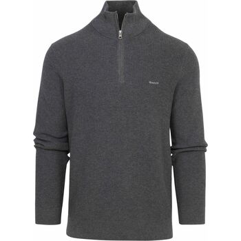 Gant Pull Demi-Zip Mix Laine Anthracite