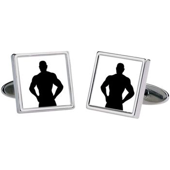 Montres & Bijoux Homme Boutons de manchettes Sonia Spencer Boutons de manchette  Noir Noir