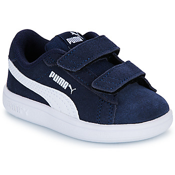 Chaussures Garçon Baskets basses Puma SMASH 3.0 INF Marine / Blanc