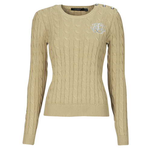 Vêtements Femme Pulls Lauren Ralph Lauren MONTIVA-LONG SLEEVE-PULLOVER Camel