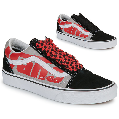 Chaussures Homme Baskets basses Vans OLD SKOOL Noir / Gris / Rouge