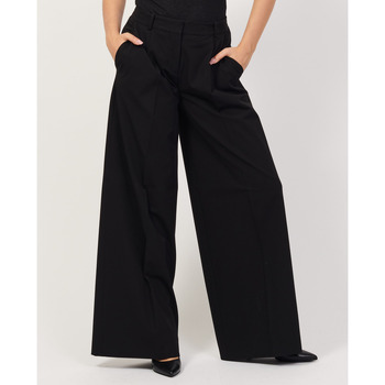 Vêtements Femme Pantalons BOSS pantalon palazzo noir avec poches Noir