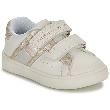 Chaussures Fille Baskets basses Tommy Hilfiger LOGAN Blanc / Doré