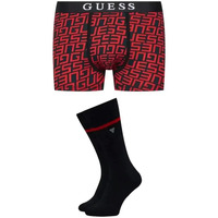 Sous-vêtements Homme Boxers Guess pack chaussette Rouge