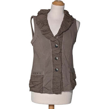 Vêtements Femme Gilets / Cardigans Armand Thiery gilet femme  38 - T2 - M Marron Marron