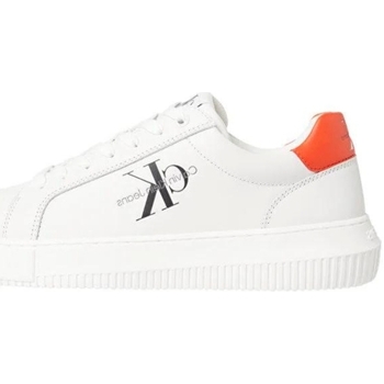 Chaussures Homme Baskets basses Calvin Klein Jeans Baskets homme  Ref 60313 0K5 Blanc Orange Blanc