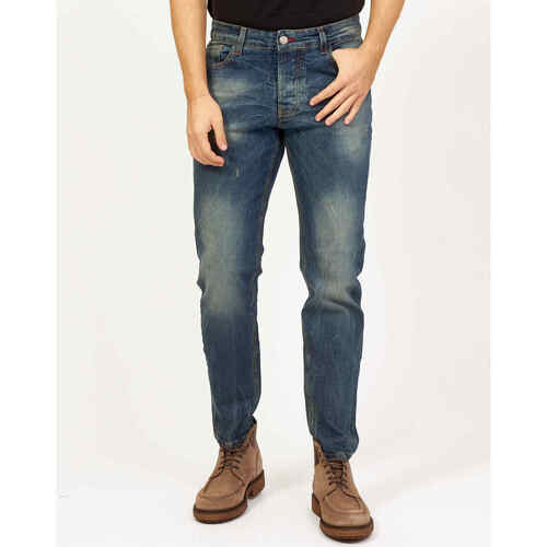 Vêtements Homme Jeans Sette/Mezzo Jean coupe slim SetteMezzo avec 5 poches Bleu