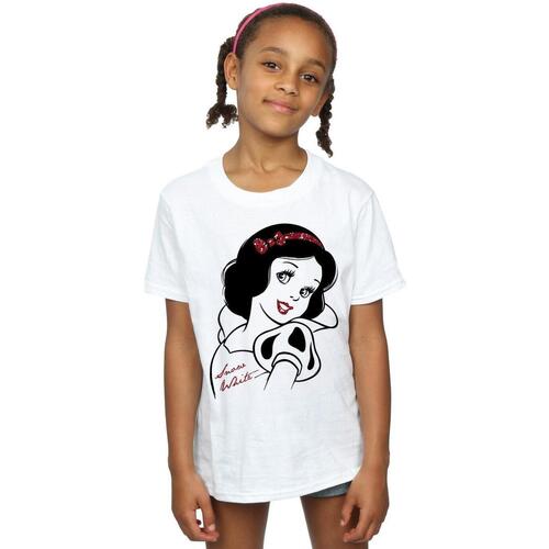 Vêtements Fille T-shirts manches longues Snow White And The Seven Dwarfs BI1310 Blanc