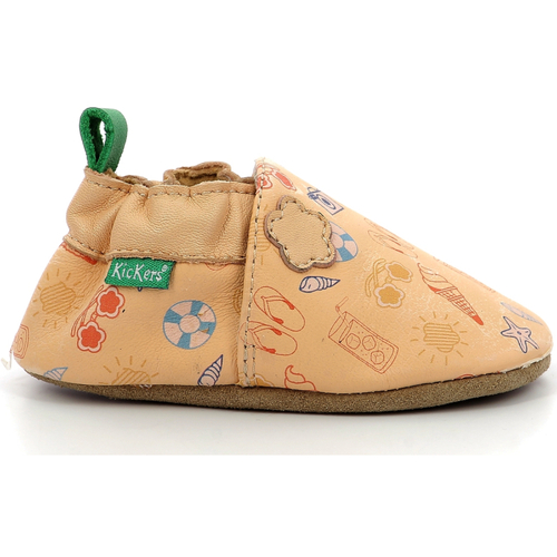 Chaussures Fille Chaussons bébés Kickers Kickbaby Beige