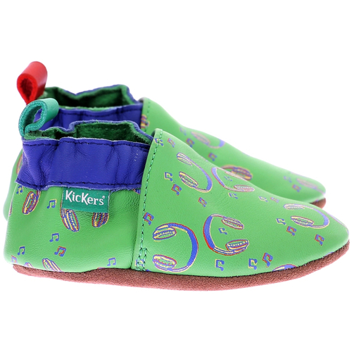 Chaussures Garçon Chaussons bébés Kickers Kickbaby Music Vert