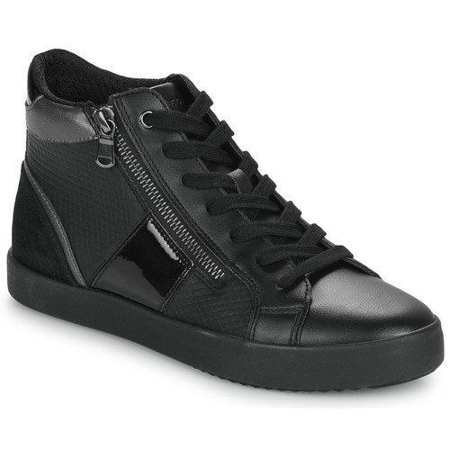 Chaussures Femme Baskets montantes Geox BLOMIEE M Noir / Doré