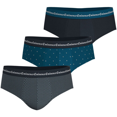 Sous-vêtements Homme Slips Eminence Lot de 3 slips homme Business Print Bleu