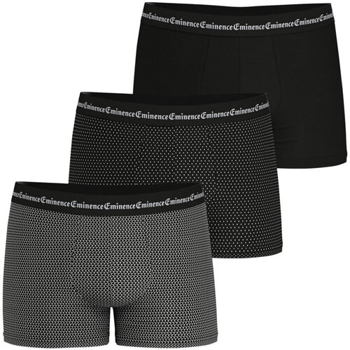 Sous-vêtements Homme Boxers Eminence Lot de 3 boxers homme Business Print Noir