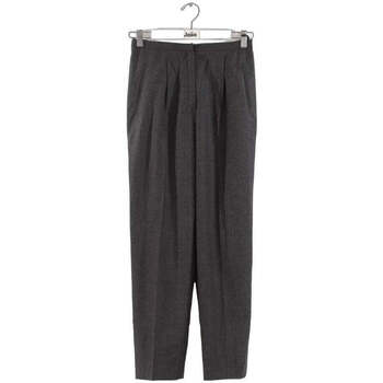 Vêtements Femme Pantalons Valentino Pantalon droit en laine Gris