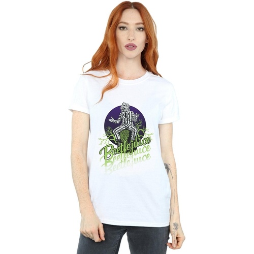 Vêtements Femme T-shirts manches longues Beetlejuice BI14429 Blanc