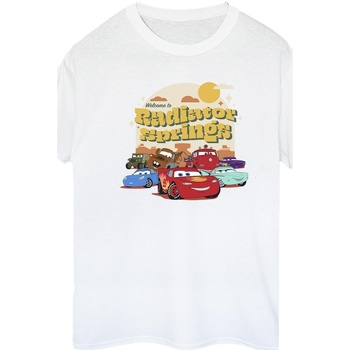 Vêtements Femme T-shirts manches longues Disney Cars Radiator Springs Blanc