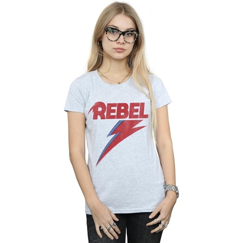 Vêtements Femme T-shirts manches longues David Bowie BI16848 Gris