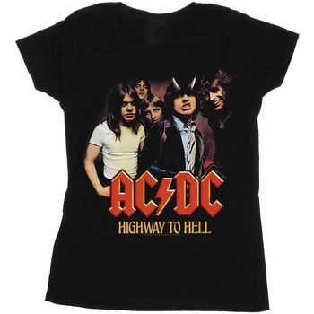 Vêtements Femme T-shirts manches longues Acdc Highway To Hell Noir