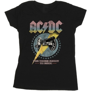 Vêtements Femme T-shirts manches longues Acdc For Those About To Rock Noir