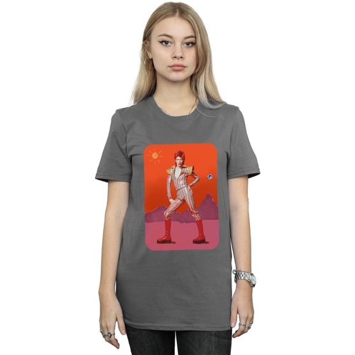 Vêtements Femme T-shirts manches longues David Bowie On Mars Multicolore