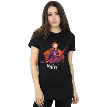 Vêtements Femme T-shirts manches longues Disney Frozen 2 Seek The Truth Noir