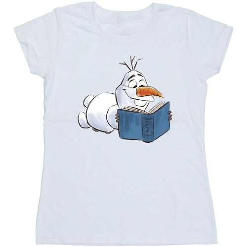 Vêtements Femme T-shirts manches longues Disney Frozen Blanc