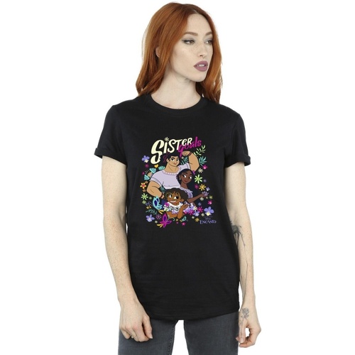 Vêtements Femme T-shirts manches longues Disney Encanto Sister Goals Noir