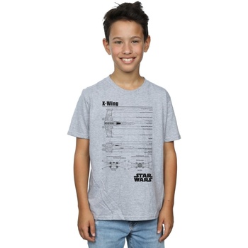 Vêtements Garçon T-shirts & Polos Disney X-Wing Gris