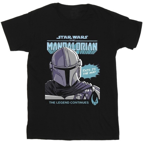 Vêtements Garçon T-shirts & Polos Star Wars The Mandalorian BI37215 Noir