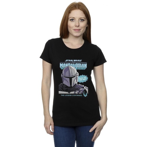 Vêtements Femme T-shirts manches longues Star Wars The Mandalorian BI43177 Noir