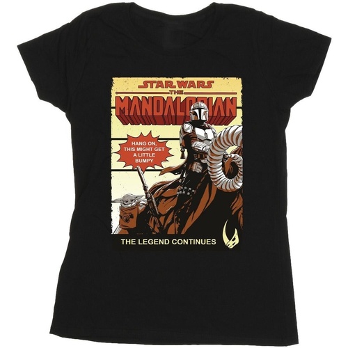 Vêtements Femme T-shirts manches longues Star Wars The Mandalorian Bumpy Ride Noir