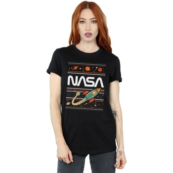 Vêtements Femme T-shirts manches longues Nasa BI47302 Noir