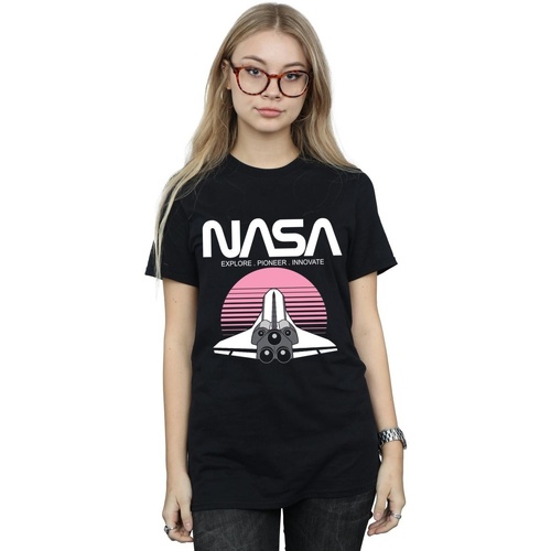 Vêtements Femme T-shirts manches longues Nasa BI47310 Noir