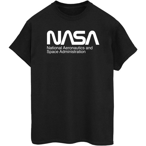 Vêtements Femme T-shirts manches longues Nasa Aeronautics And Space Noir