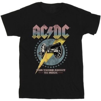 Vêtements Homme T-shirts manches longues Acdc For Those About To Rock Noir