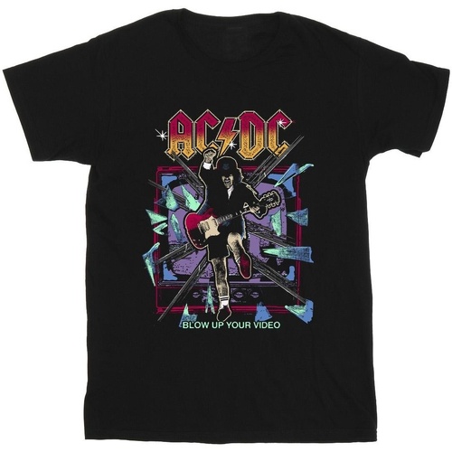 Vêtements Homme T-shirts manches longues Acdc Blow Up Your Video Noir